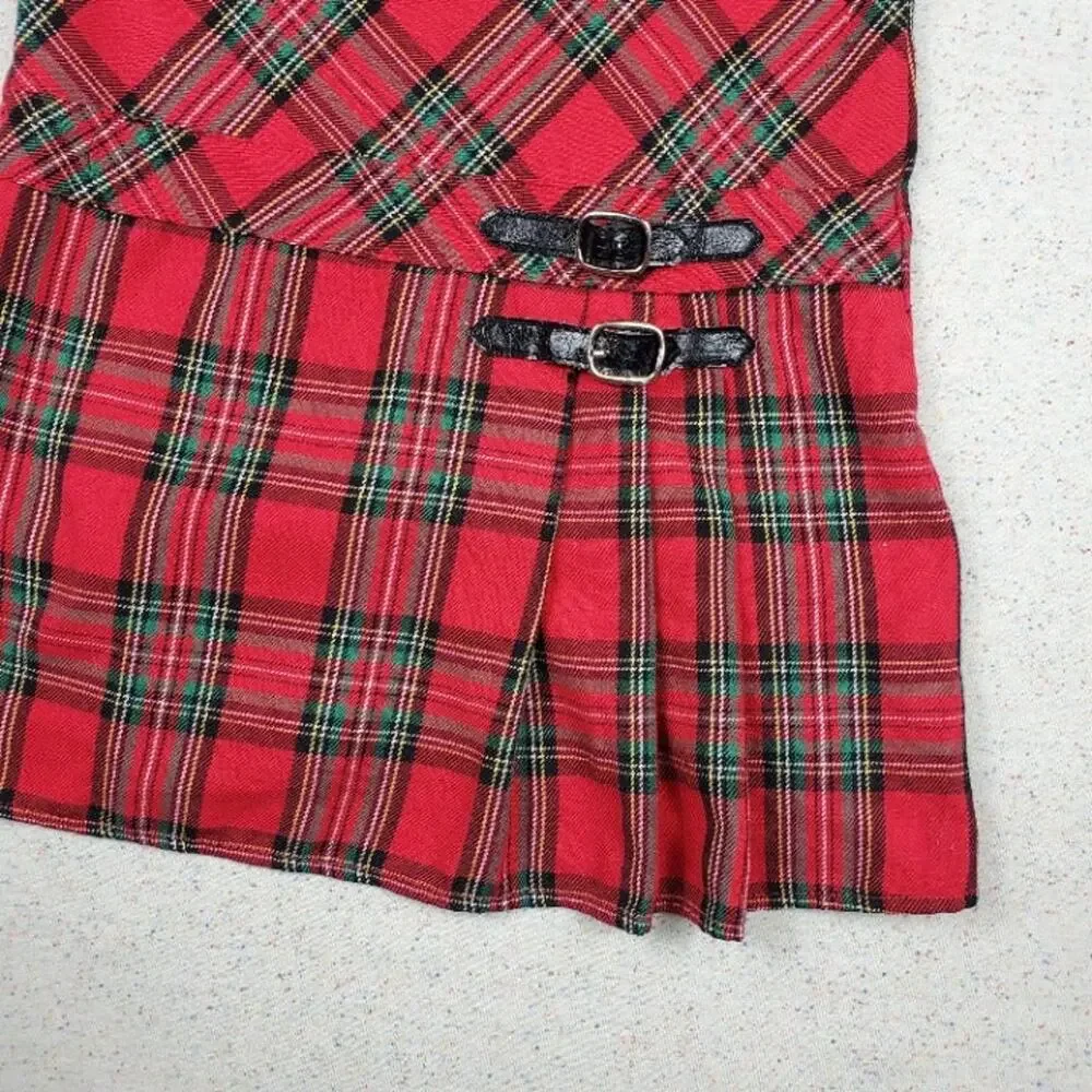 Vintage Plaid Pleated Dress 4t